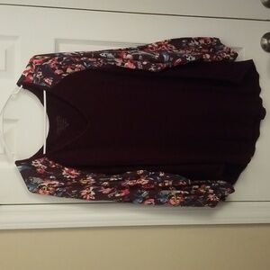 Vera Bradley Rhone Waffle Top Dark Cherry XL